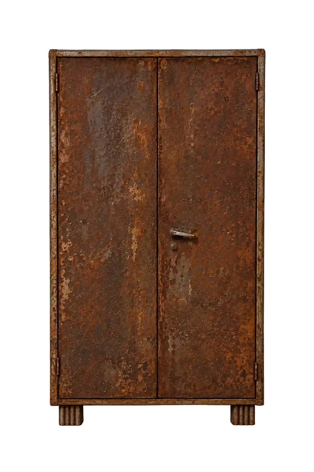 Old rusted almirah before restoration